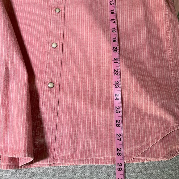 Lucky Brand Pearl Snap Long Sleeve Western Shirt Red Size Large - Picture 9 of 11